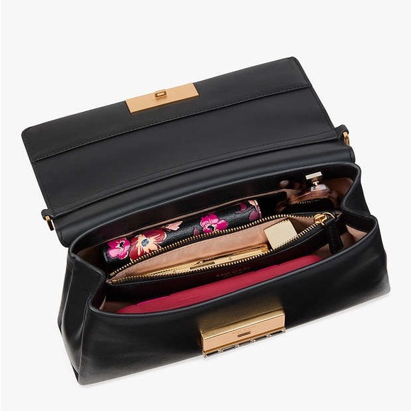 ♠️kate spade Grace Embellished Lock Clutch, Black NWT - Picture 7 of 10